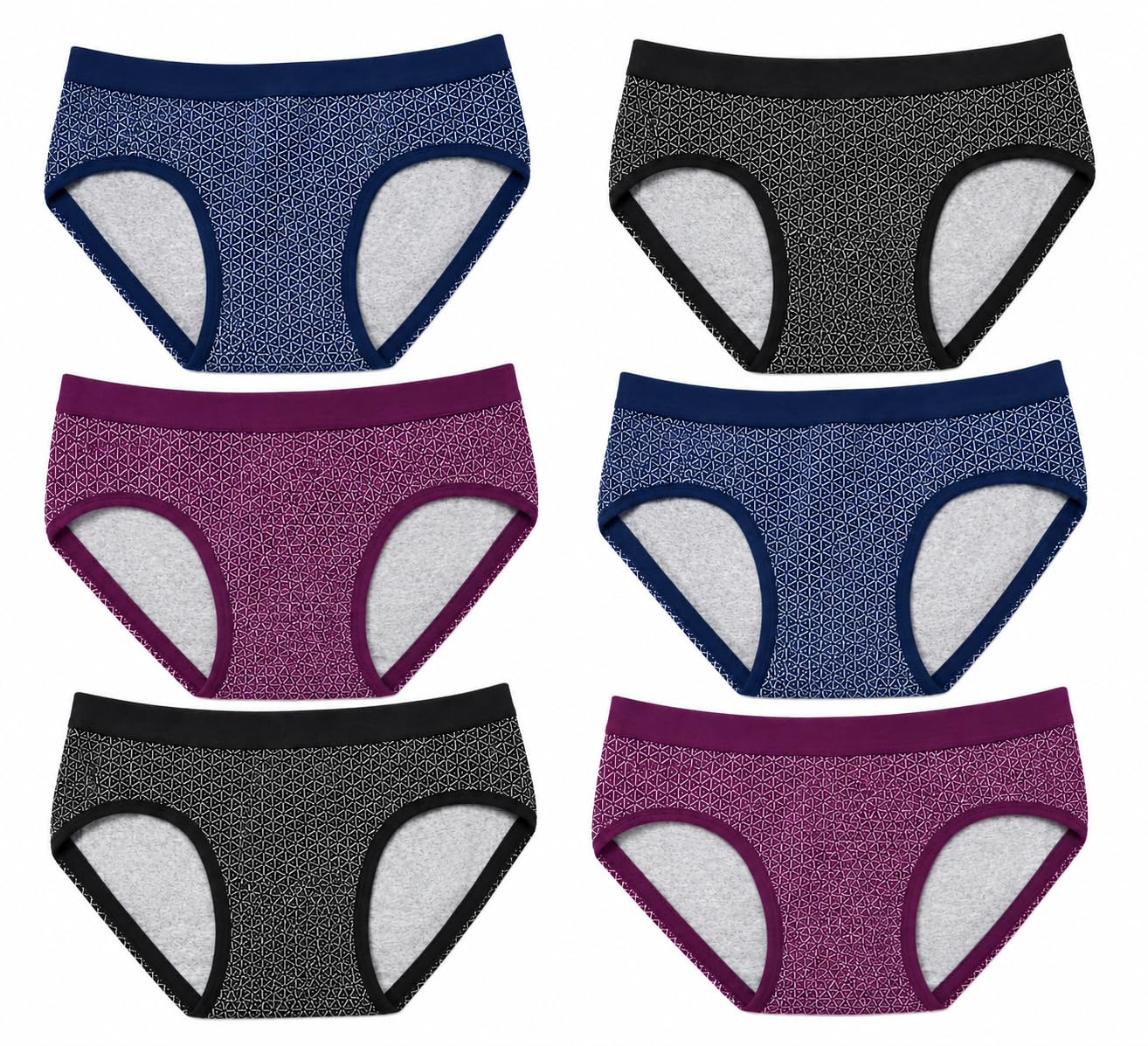 Women's Cotton Bikini Panties Pack of 6 | Soft Breathable Stretch Briefs | Mid Rise Everyday Comfort Underwear | Multicolor Printed Panties for Women-picture-14