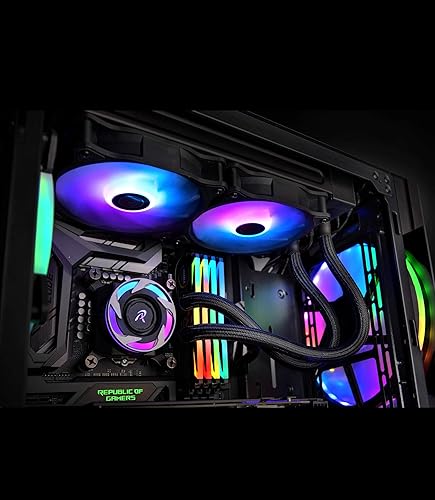Miniatura 7 de RAIJINTEK EOS 240 RBW AIO - Enfriador de agua para CPU, con 2 ventiladores 12025 ARGB PWM, bloque de agua de cobre, bomba duradera y confiable, tubo