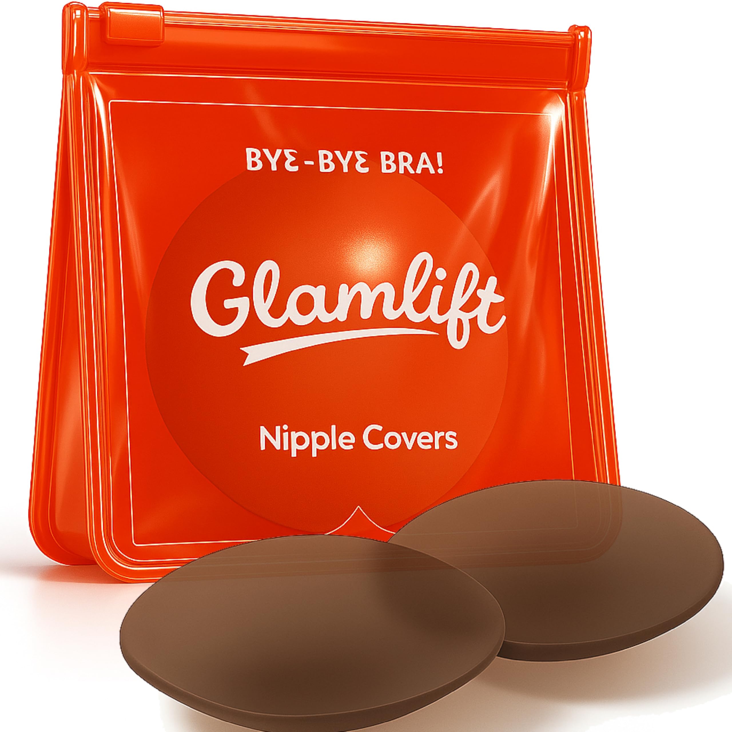 GlamLift Premium Matte Silicone Nipple Covers. Reusable Zero-Adhesive Pasties with Tapered Edges for Invisible Coverage, No-Show Finish & Skin-Safe Comfort | Washable Up to 30 Uses