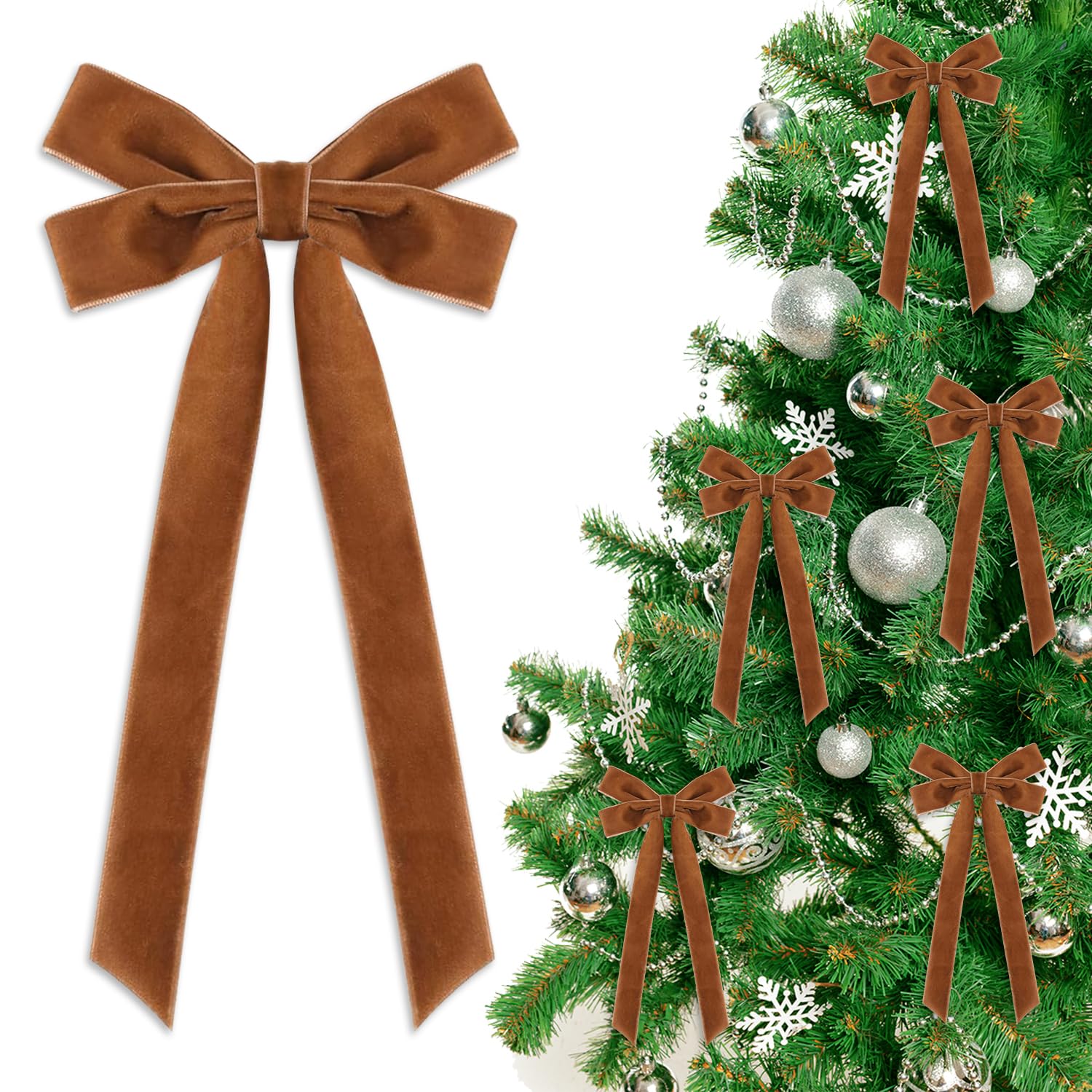 Lot De 12 Décorations Vintage En Velours Pour Sapin De Noël - Couleurs