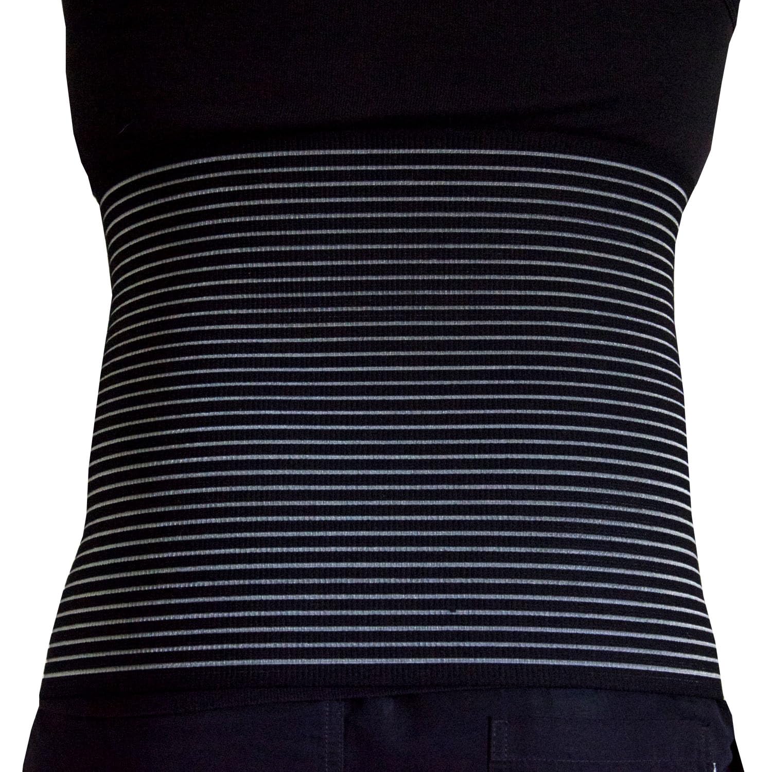 BODYPERFECT Bandeau abdominal Post-opératoire Unisexe Correcteur Post-opérationnel Soulage les maux de dos Fermeture réglable H 28 XL Noir