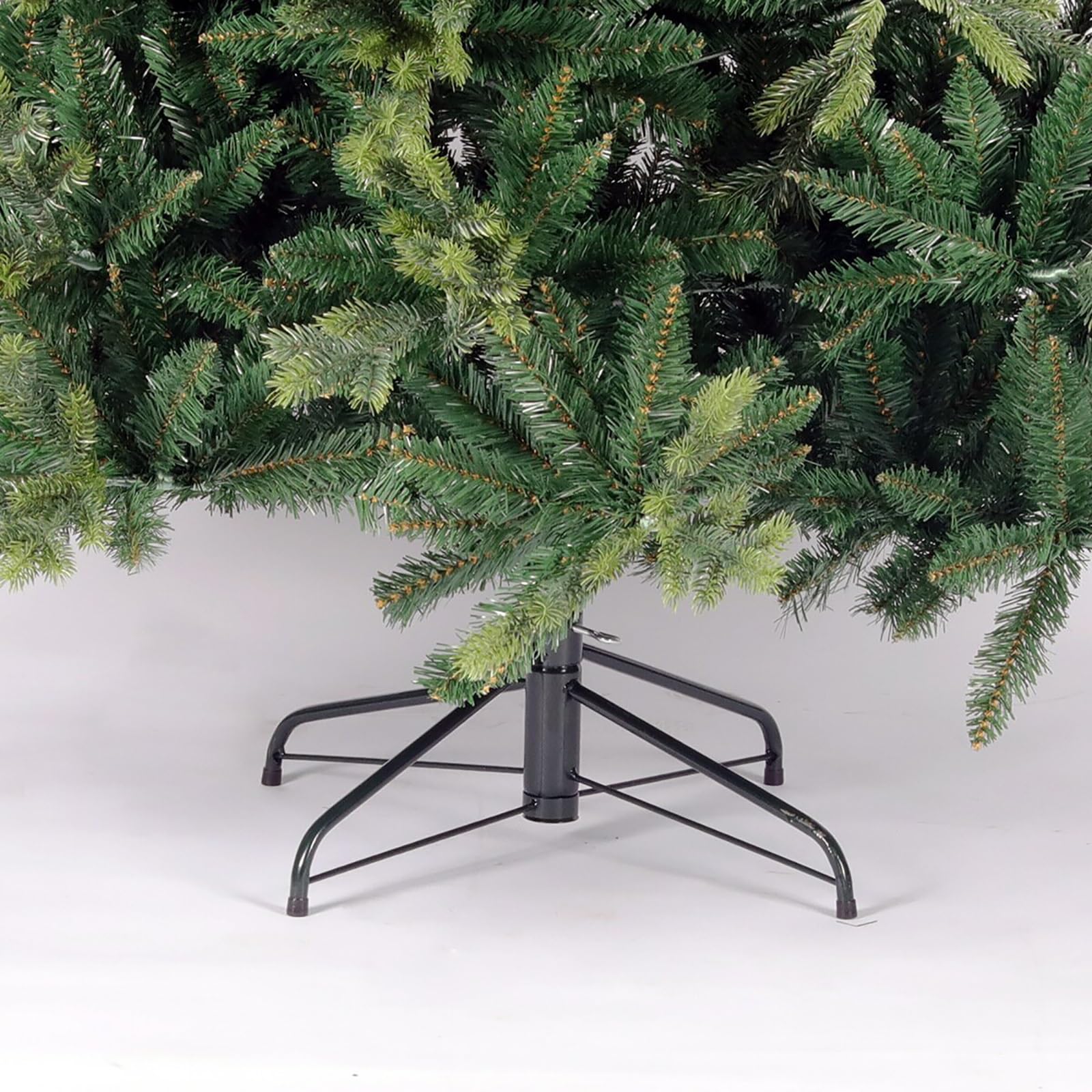 Árbol de Navidad Verde con Base, Decoración Artificial de PVC para el Hogar, Interior y Exterior, Ramas de Pino Fáciles de Plegar para Guardar(150cm/5ft)