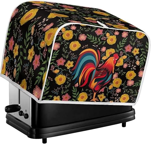 Miniatura 5 de YEXIATODO Cool Rooster - Cubierta para tostadora de dos rebanadas para cocina, cubierta para tostadora de electrodomésticos pequeños, lavable y