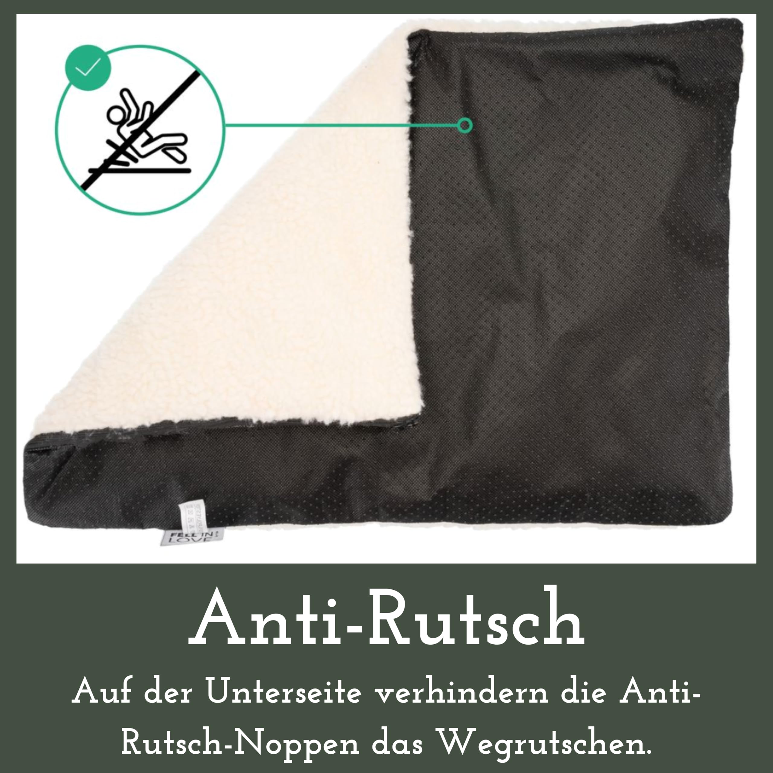Fellou Heizdecke Katze 60 x 40 cm - Selbstheizende Decke Katze - Waschbar, Knisterfrei & rutschfest - Wärmedecke Hund - Heizmatte Haustier - Kuschelig weiche Wärmematte ohne Strom in beige