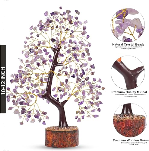 Miniatura 3 de YUVDIPR Árbol de chakras, árbol de la vida de siete chakras, árbol de cristal para energía positiva, árbol de Feng Shui, árbol de cristal, con