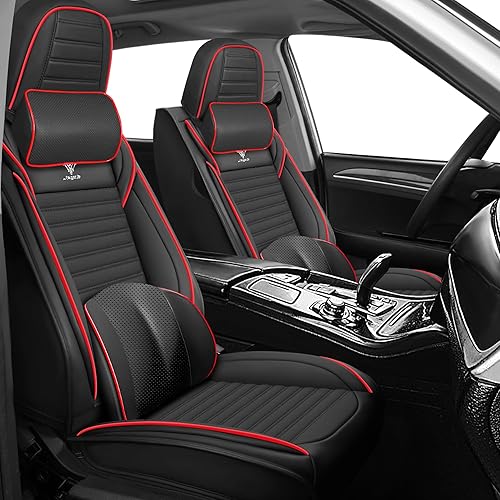 Miniatura 28 de Seat Covers Fit for Mini Convertible 2009-2025 Premium Leather Car Seat Covers, Waterproof Non-Slip and Airbag Compatible, Fashion Car Seat Black
