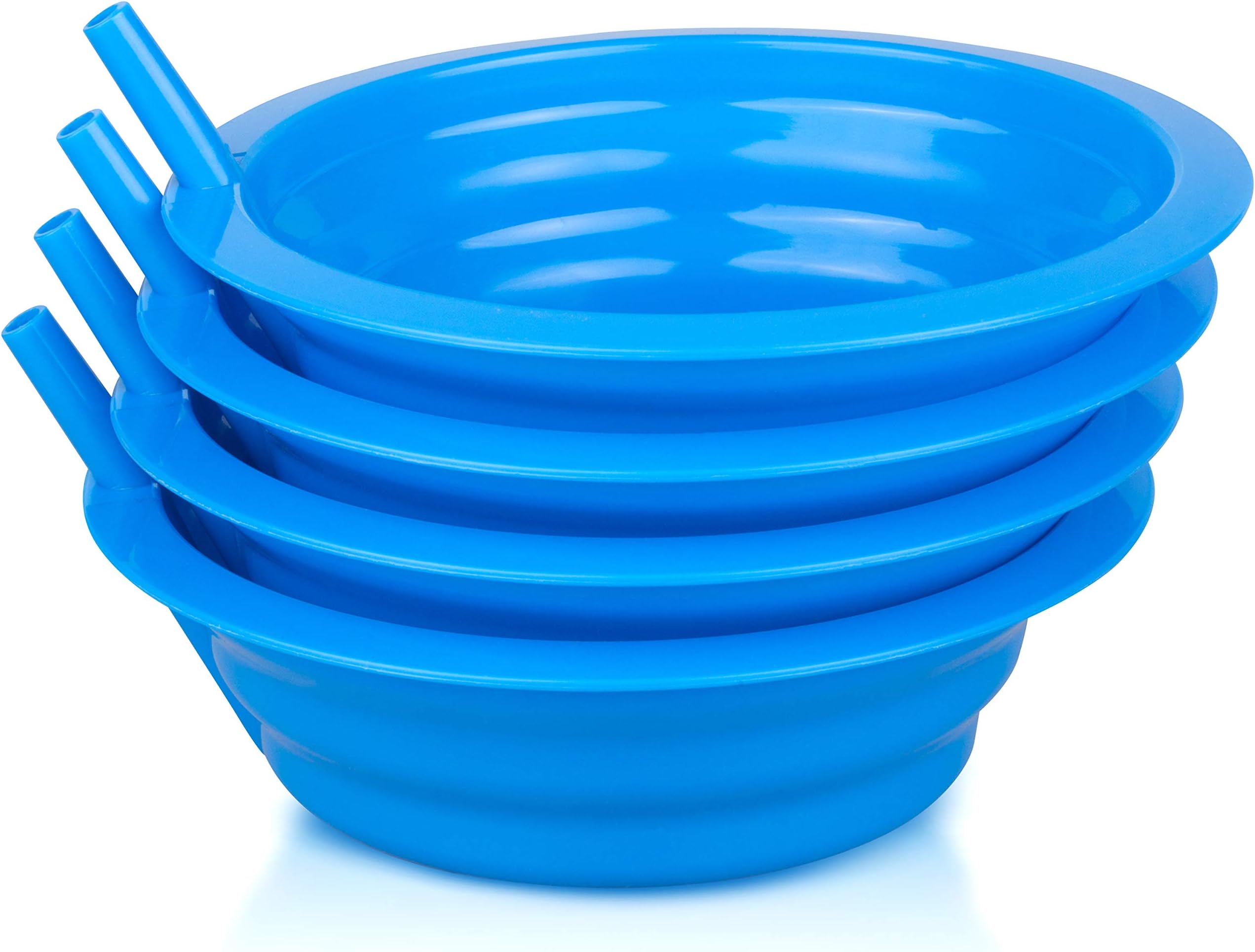 Cibi Cereal Bowls with Straws for Kids BPA-Free Plastic | Toddler Sip-A-Bowls with Built-In Straw for Cereal and Soup | Set of 4 Colorful Breakfast Bowls…