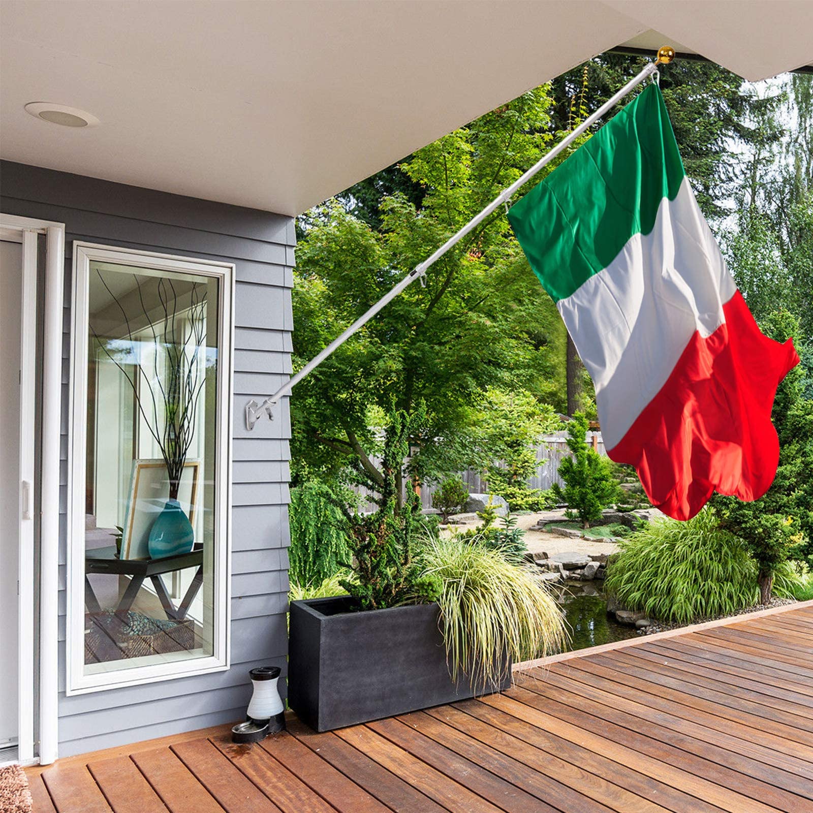 Kit De ât De Drapeau De 1,8 – âts De Drapeau Pour L'extérieur Avec Support Réglable à 180