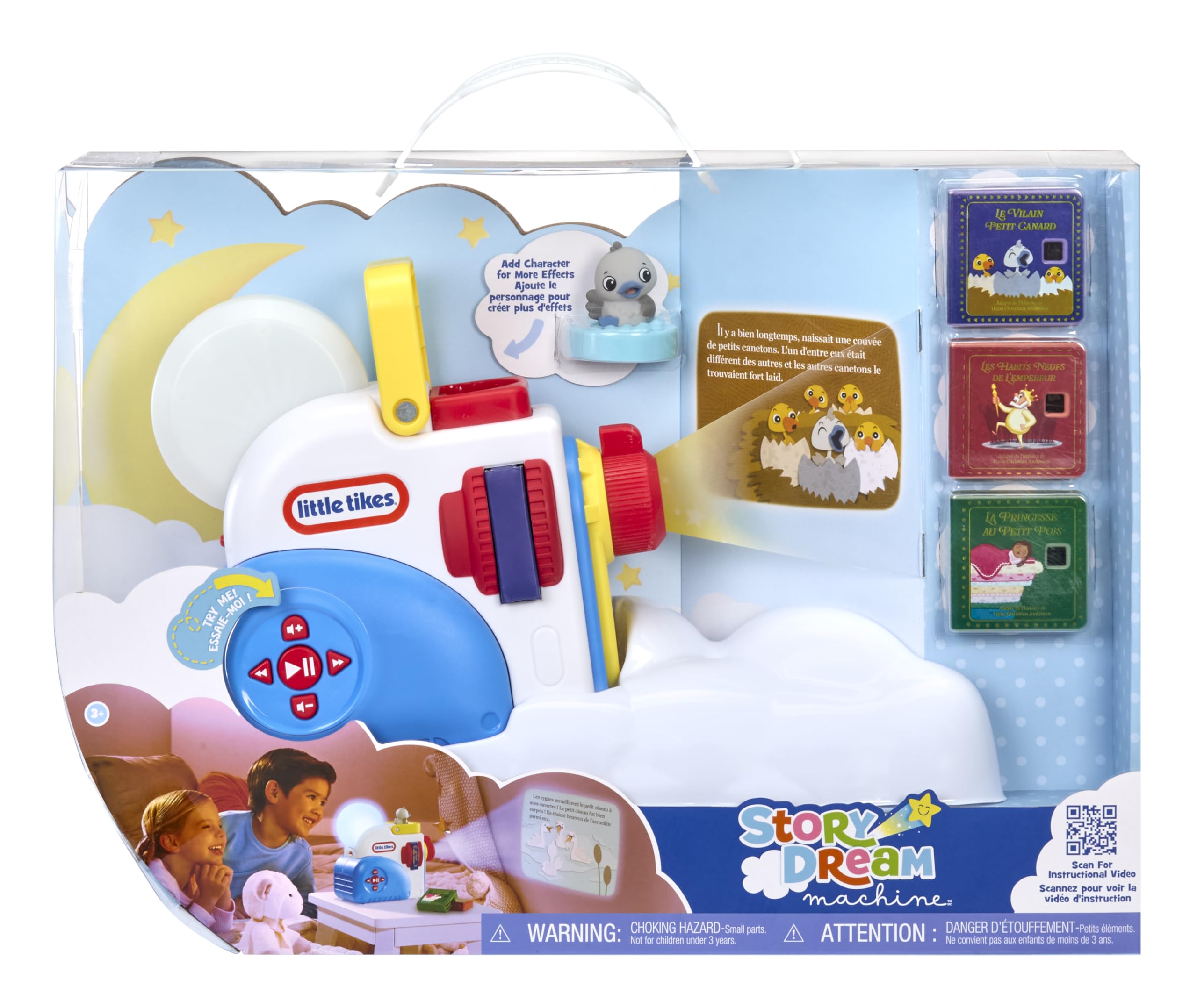 Little Tikes Story Dream Machine Starter Pack avec 3 Contes de Fées Classiques - Projecteur Audio, Lumineux et Sonore pour Enfants - avec 3 Histoires et 1 Figurine - pour Enfants Dès 3 Ans