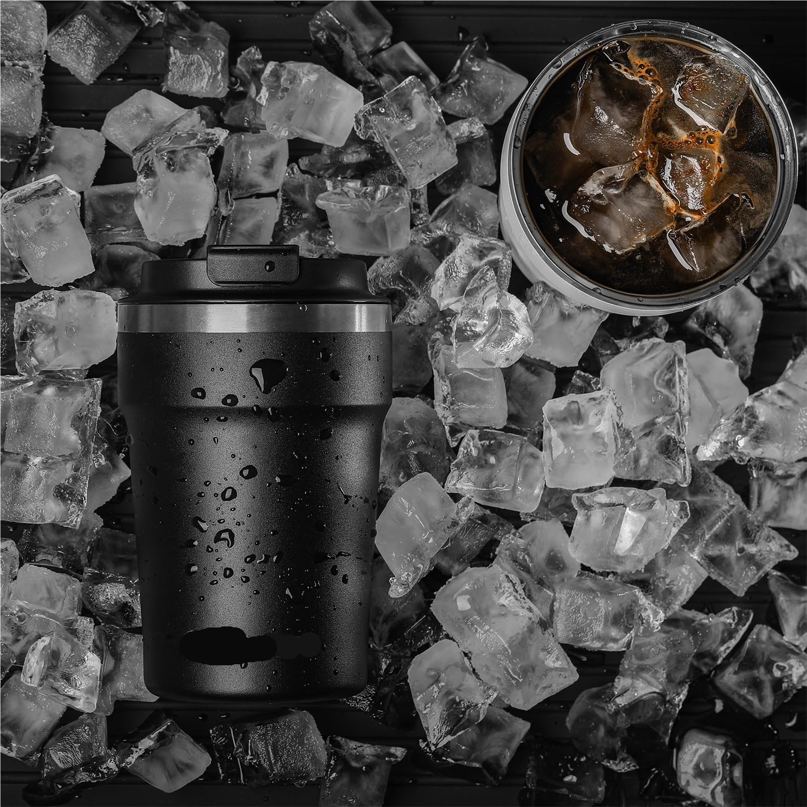 Tazze termiche portatili da 360 ml per caffè e acqua, in acciaio inox, con coperchio, per viaggi in auto, a prova di perdite (verde)
