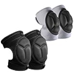 2 Pairs Ski Protective Knee Pads Elbow Pads,Thickened Ski Knee Pads Elbow Pads Set for Kid & Adult,Non-Slip Ski Skating Protective Gear for Skiing Snowboarding Outdoor Sport Protection