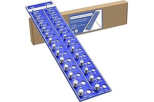 Bolt Sizer: Nut and Bolt Thread Checker, 14 Metric & 14 Standard Sizes