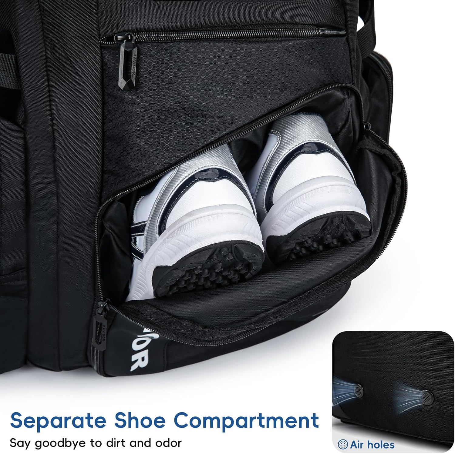 Baseball Bag for Youth and Adult, Softball Bag 50L Large Capacity Holds 4 Bats, Equipment Backpack with Shoes Compartment - Image 4