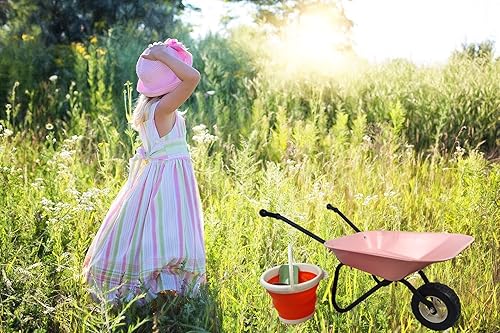 Miniatura 7 de KOVOME Juguete de carretilla para niños, juego de carretilla de metal para jardinería, herramientas de patio, regalo para niños y niñas, carretillas