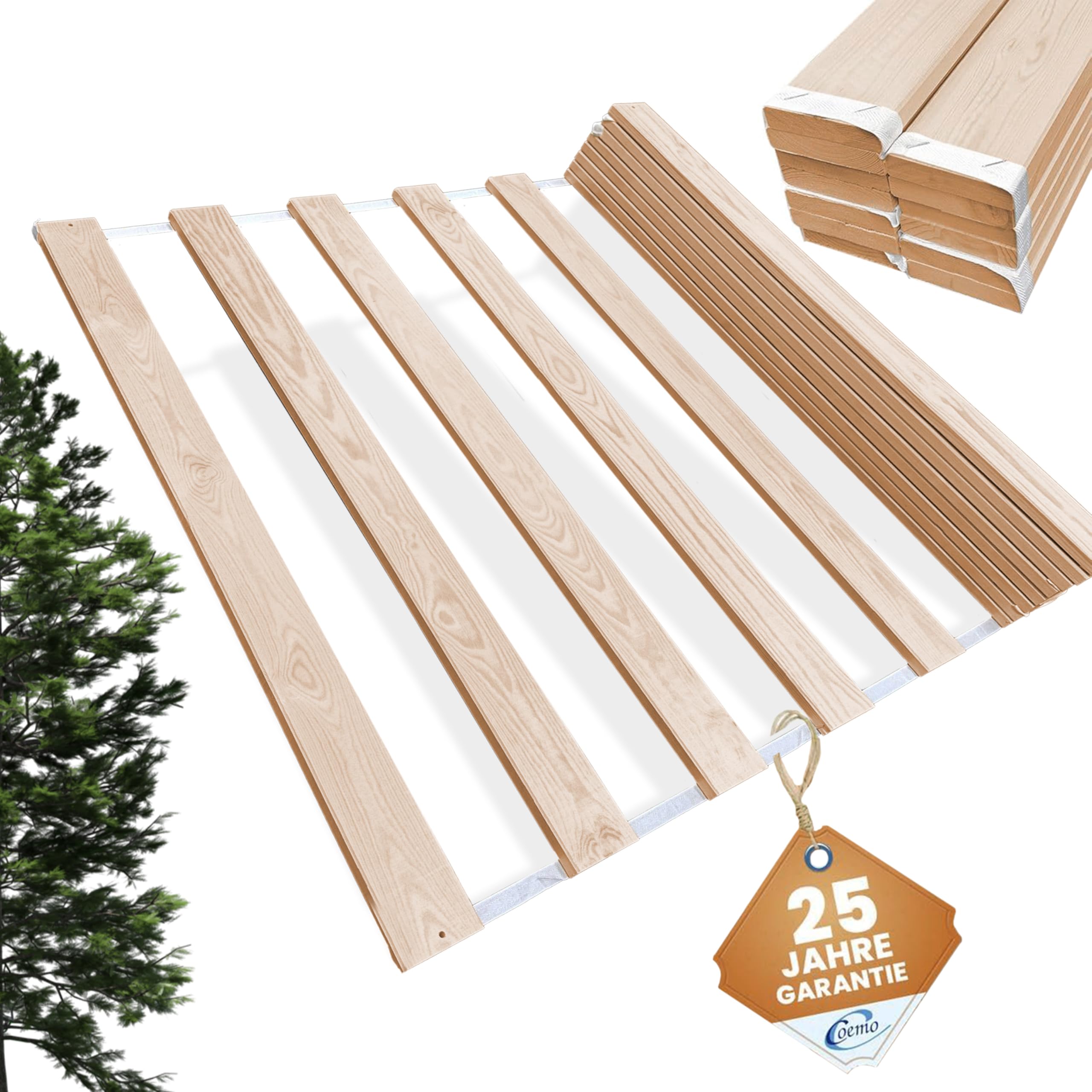 Coemo Rollrost VENO, 80x200 cm, 13 Leisten, belastbar bis 150 kg