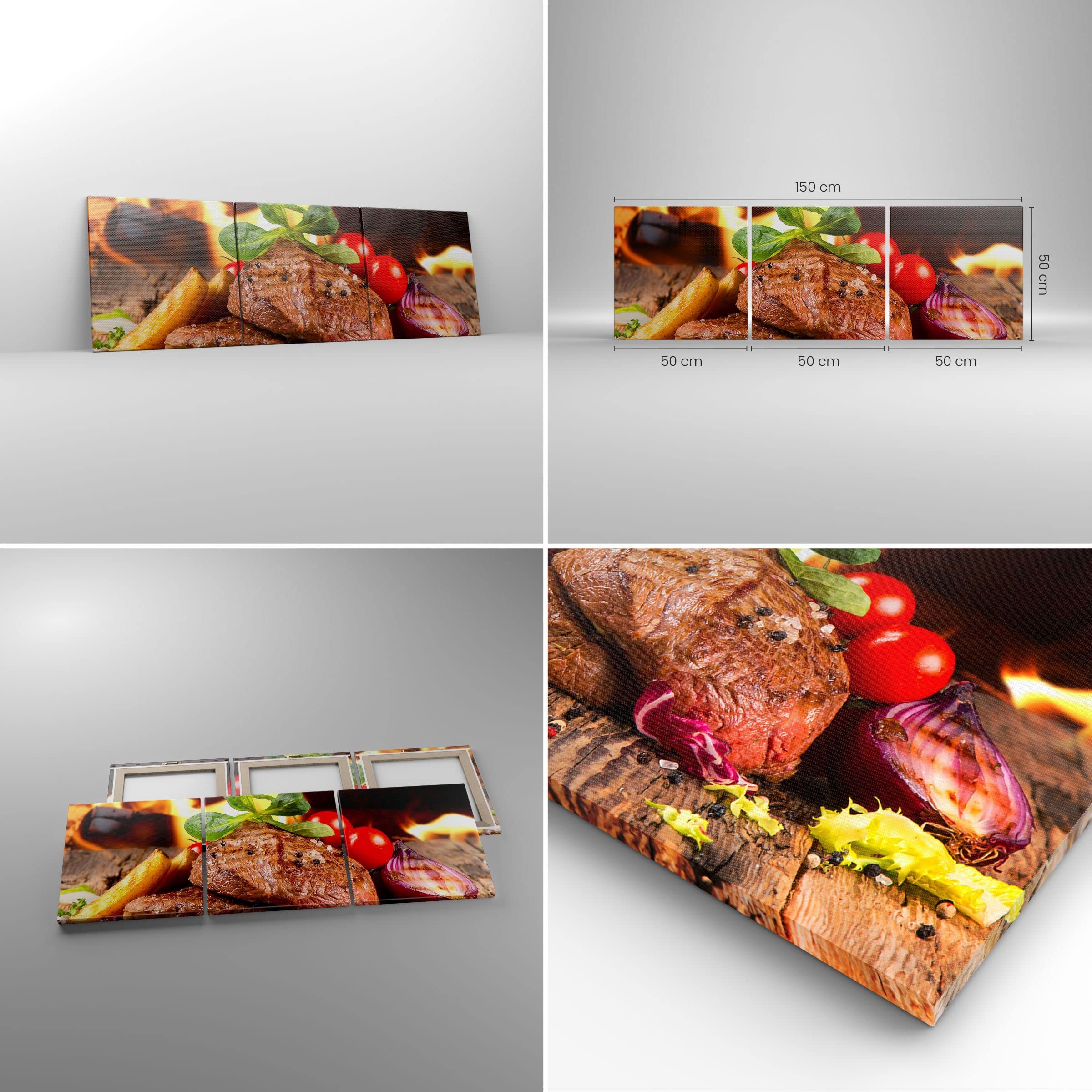 Deco Cadre Décoration Salon Saumon Poisson Nourriture Moderne Impression Sur Toile 120x80cm Image Tableau Decoration Murale Chambre Horizontal Art