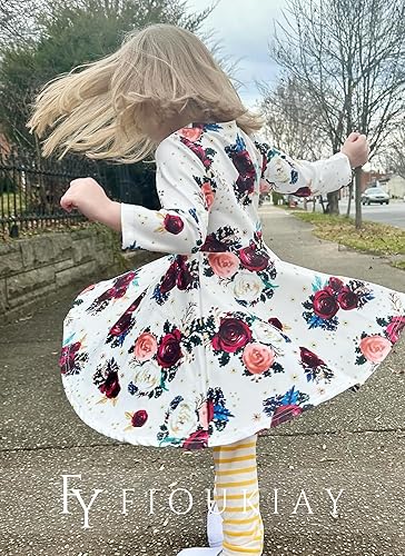 Vista 4 de Conjunto de ropa de otoño para niñas pequeñas, túnicas altas, leggings, ropa boutique