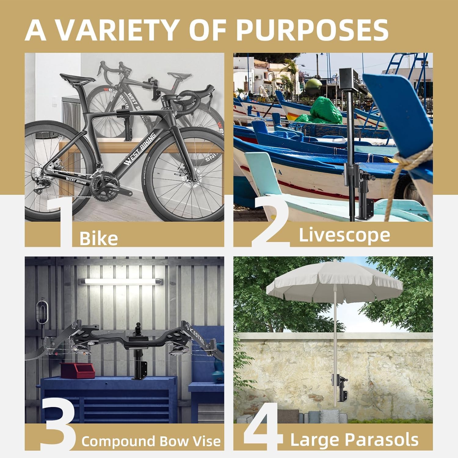 2 en 1 Support Velo Mural, Pied Atelier Velo, Montage Mural et Établi Stable, Rotatif à 360°, Capacité 40kg pour VTT et Vélos de Course pour Entretien et Réparation Bicyclette