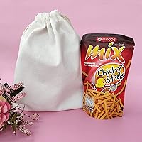 Vista 7 de SumDirect 20 bolsas de muselina de algodón, bolsas de regalo ligeras blancas transpirables con cordón, bolsas de almacenamiento reutilizables