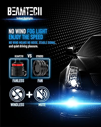 Miniatura 4 de BEAMTECH Bombillas LED H11, sin ventilador en línea H8 H9 6500K 12000LM 60W xenón blanco halógeno reemplazo de 2