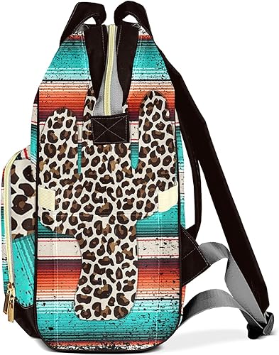 Miniatura 2 de Sunshine Pink Cactus - Mochila para pañales con nombre de gran capacidad, bolsa multifunción para mamá, papá, unisex, niño y niña, Diseño 5,