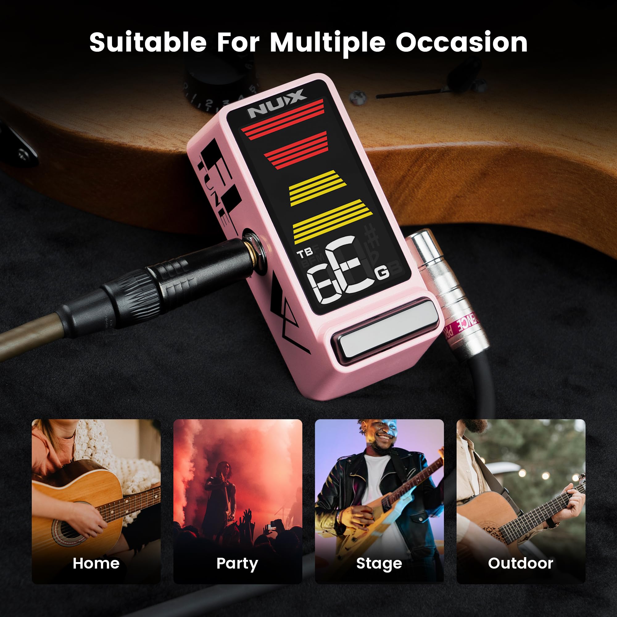 Amazon.com: NUX NTU-3 MKII Pedal Tuner Flow Tune for Chromatic