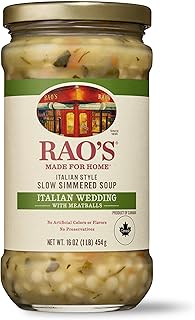 Rao's Homemade Italian Wedding Soup, 16oz, Traditional Italian Heat and Serve Soup, Made with Premium Quality Vegetables