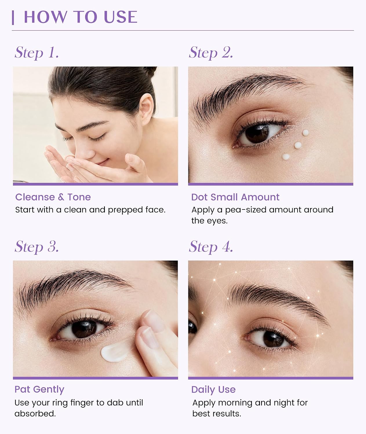 Retinol Eye Cream with Caffeine for Dark Circles and Puffiness, Anti-Aging Under Eye Cream for Wrinkles & Fine Lines, Fast-Absorbing Firming Eye Serum for Sensitive Skin, 0.7 Fl Oz