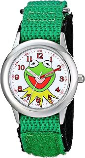 Disney Kids' W001623 The Muppets Kermit Stainless Steel Watch with Nylon Strap