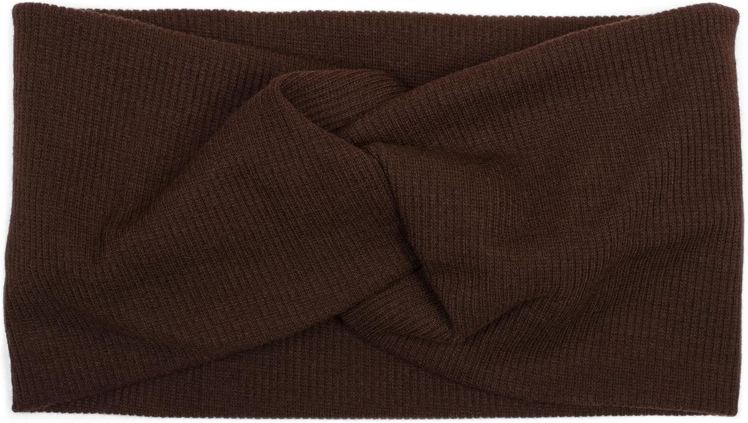 styleBREAKER hairband in a fine rib look with bow, headband, ladies, 04026009, Colour:Dark Brown