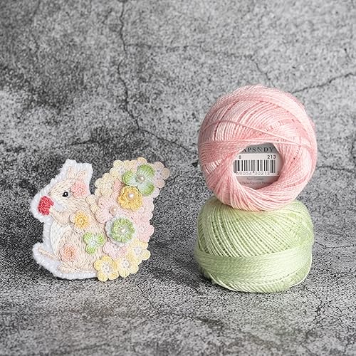 Miniatura 4 de Rhapsody Hilo de algodón perla tamaño 8 hilo de ganchillo Perle 12 bolas de algodón egipcio mercerizado tejido a mano, bordado, sashiko, punto de