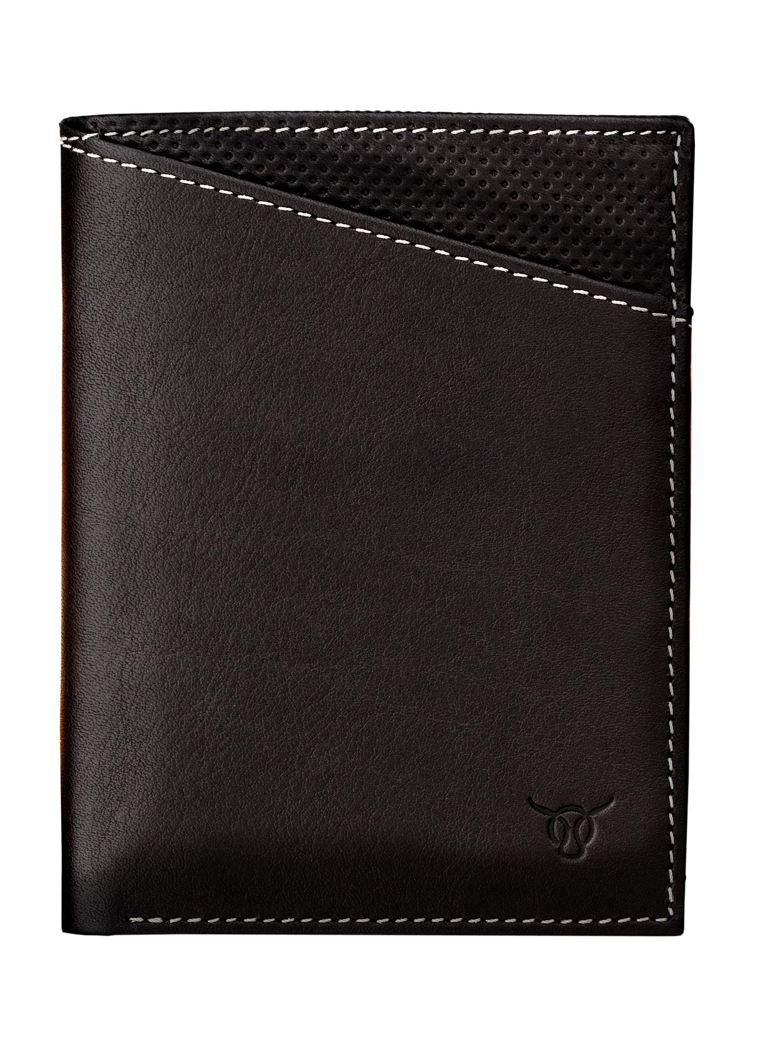 Buy VASA Midnight Vertical Top Grain Leather Wallets For Men European