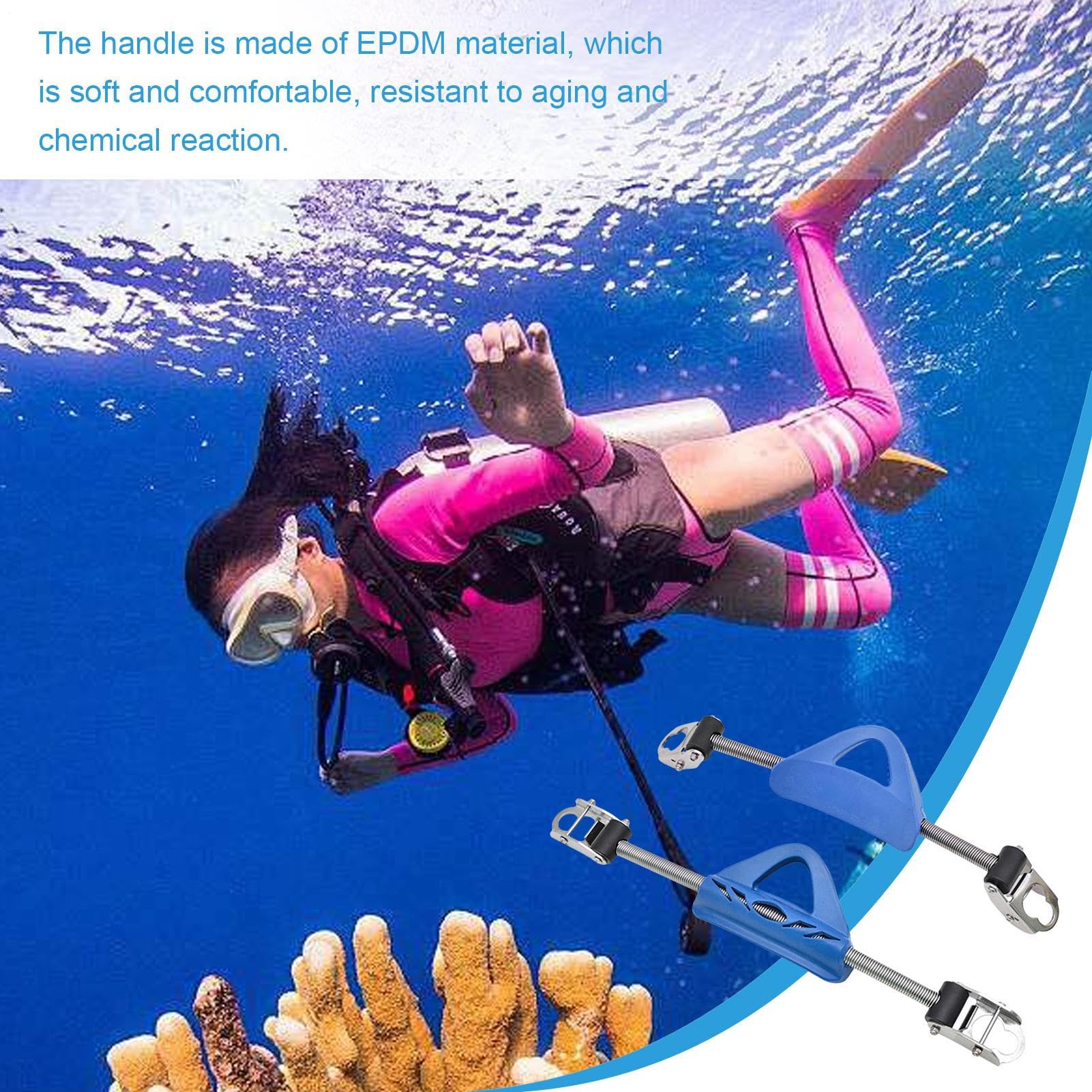 Correa de Aleta de Buceo Ajustable, Correa de Talón de Resorte de Aleta de | Buceo | Correas Ajustables de Acero Inoxidable para Buceo - de Aleta en el talón con Hebilla de liberación rápida,