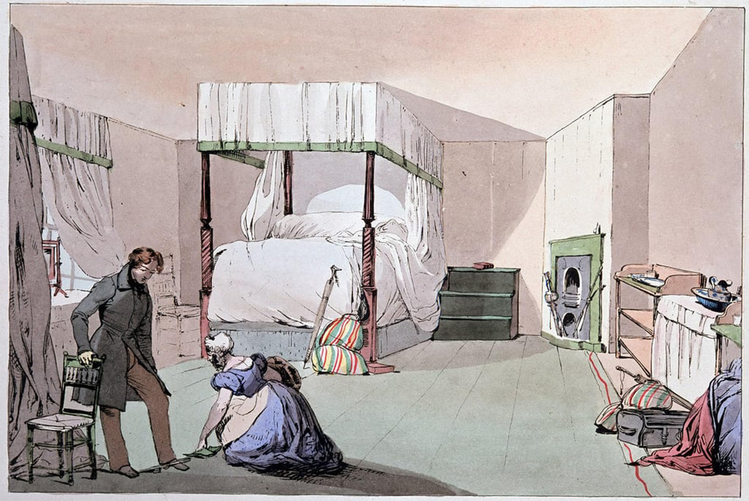 POSTERIIk Famous Animal Posters Vintage Picture Hostel a Servant Helping Aer to Put on Shoes Illustration by Eugene Louis Lami Modern Wall Decor for Home Decor 60x90cm