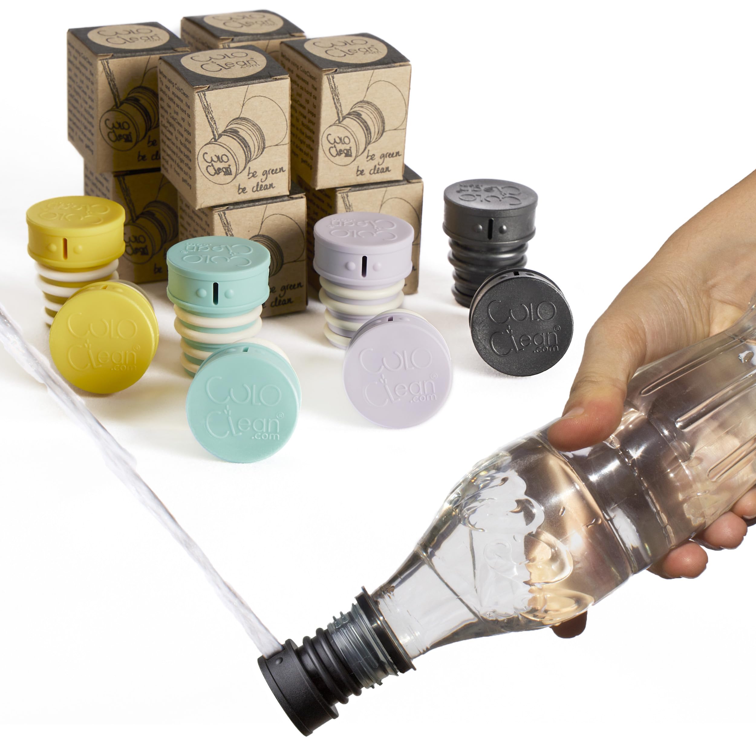 CuloClean Handheld Bidet for Toilet, Made in Spain, The Most Discreet Portable Bidet, Compatible with Any Plastic Bottle (8, 4 Colors)