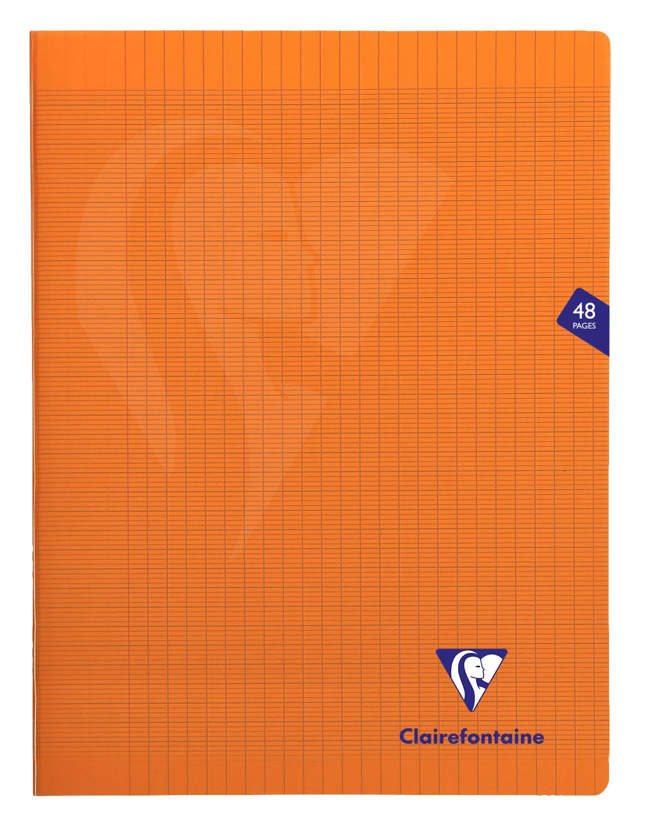 Clairefontaine 383311C - One Set of 10 Mimesys Orange Stapled Notebooks - Dimensions: 24x32 cm - 48 Seyes Ruled Pages - White Paper 90 g - Polypro Cover