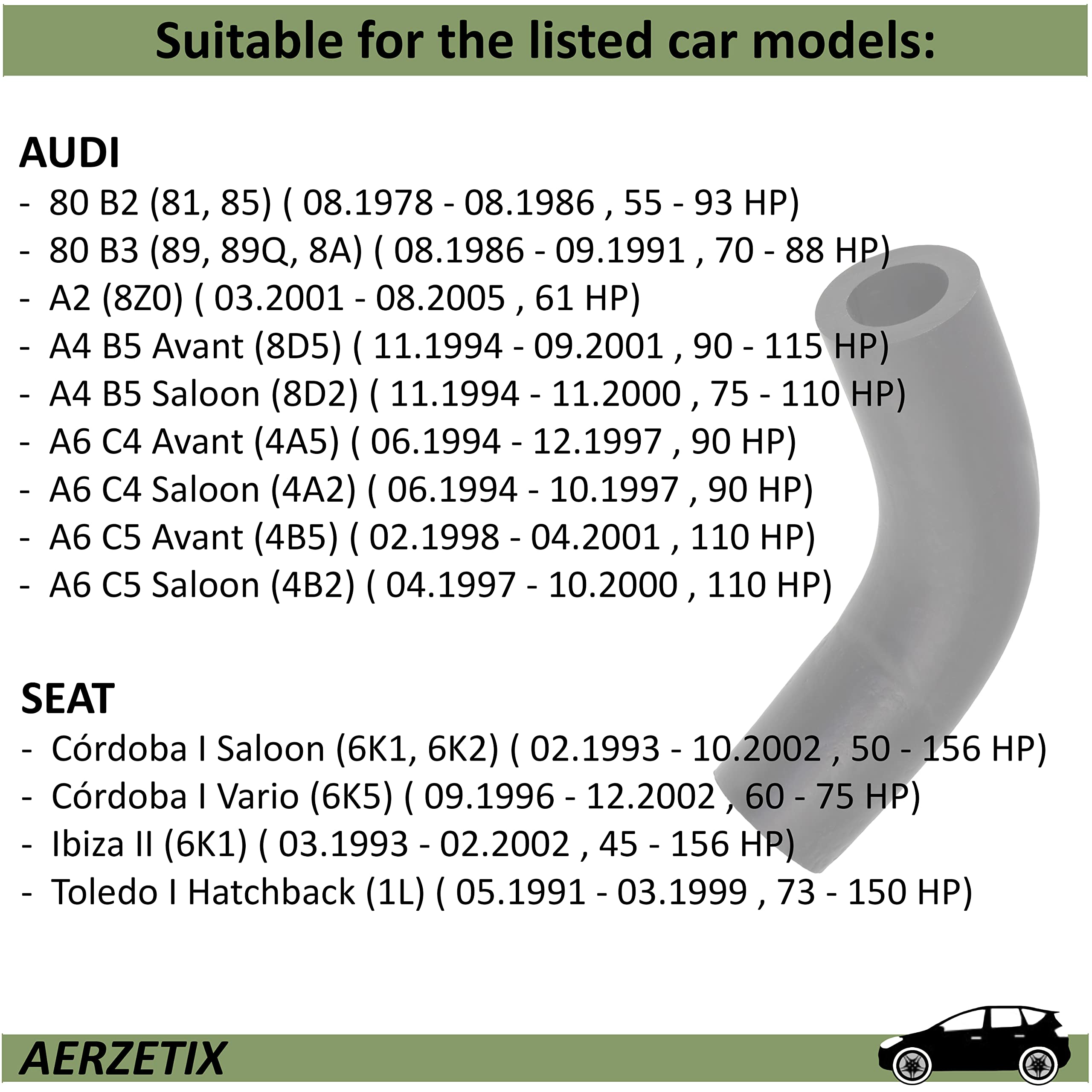 AERZETIX - C66693 - Tubo depressione, sistema di frenata per dispositivo di frenante assistito - compatibile con numeri OE 321 611 939E - meccanica, auto