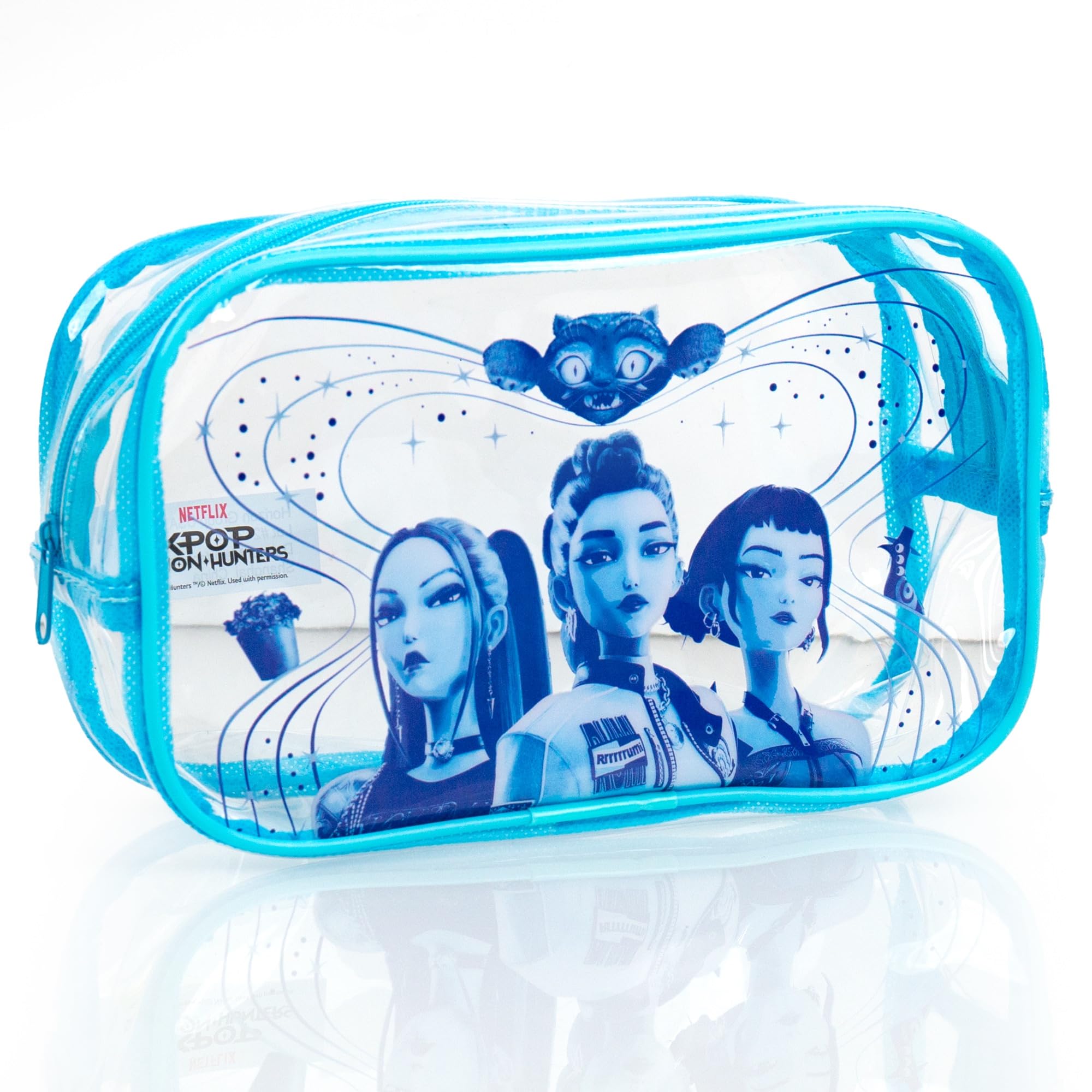 Kpop Demon Hunters™ Pencil Pouch – Huntr/x Edition, Durable PVC Pouch with Zipper, Spacious & Travel-Friendly, Official K Pop Demon Hunters Merch for K-Pop Fans, Students, Teen - 2