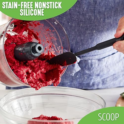 Miniatura 3 de GreenLife Cooking Tools - Espátula de silicona (2 piezas, color gris