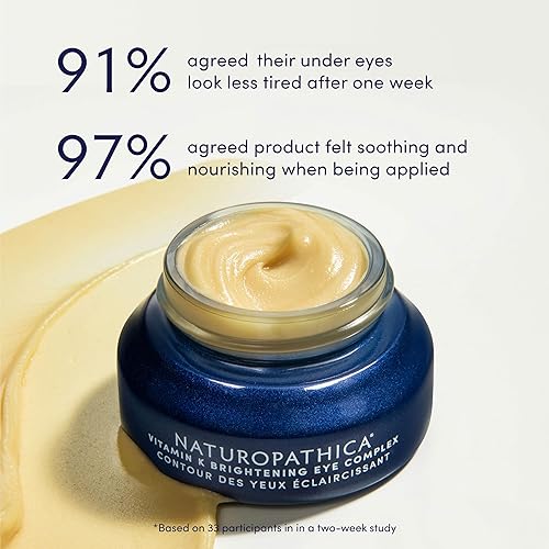 Miniatura 4 de Naturopathica Complejo de ojos iluminador de vitamina K, crema diaria para ojeras y ojos hinchados, crema debajo de los ojos para ayudar a reafirmar