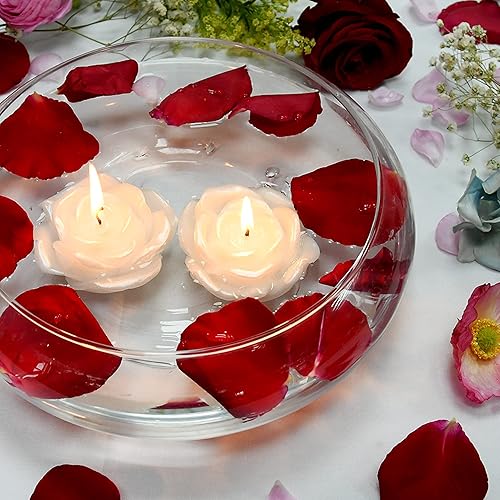 Miniatura 4 de Zest Candle Velas flotantes de 12 piezas, 3 pulgadas, rosa blanca