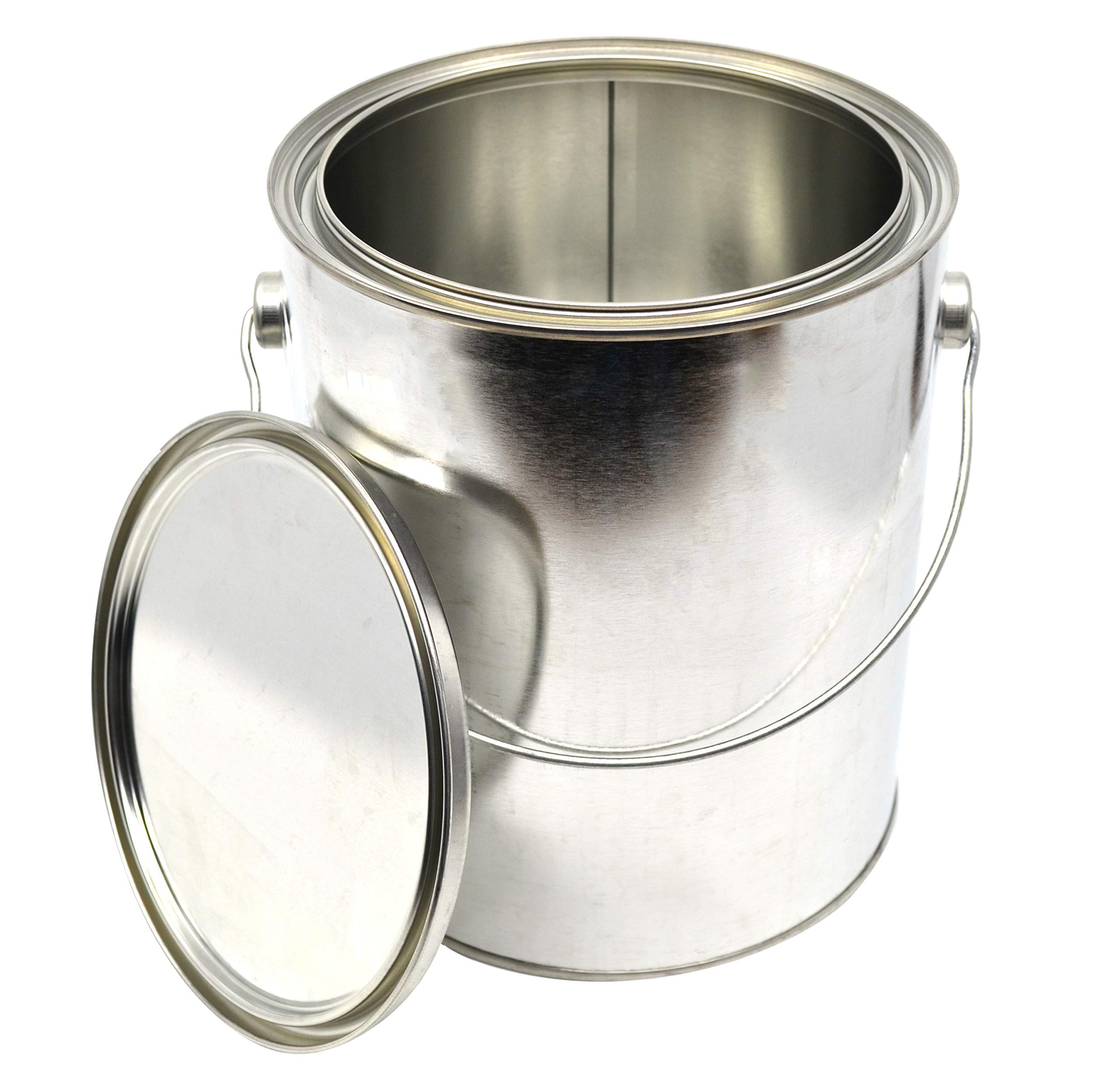 hBARSCI1 Gallon Metal Paint Can with Ears, Bail, and Lid - Made in The USA from Partially Recycled Metal - 100% Recyclable