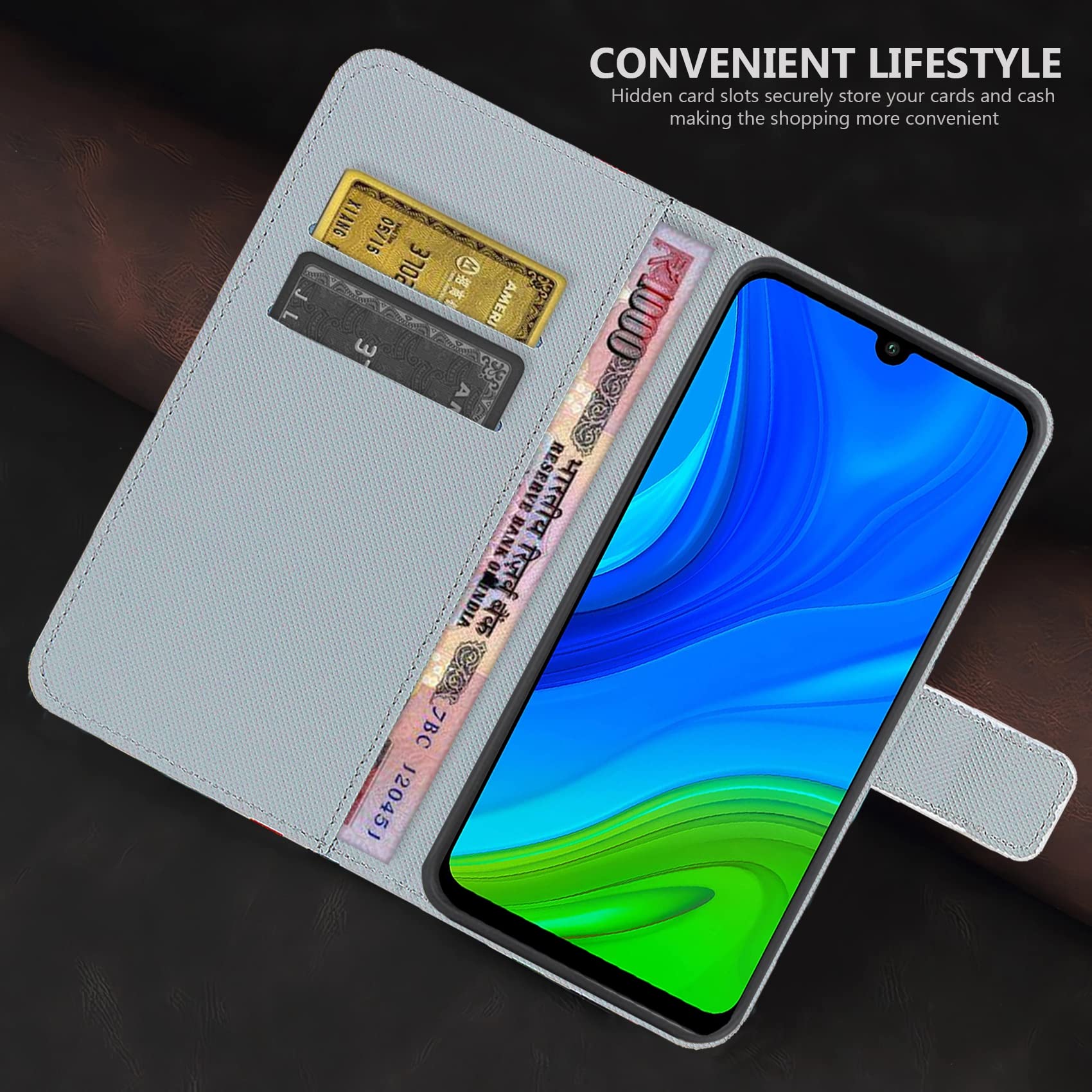 TIANCI Cover Per Huawei P Smart 2020, Portafoglio Case In Pelle PU Skin-Friendly Dallo Stile