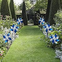 Vista 7 de Hausse Paquete de 10 Molinillos Reflectantes, Molinillo Extra Brillante, Dispositivos Repelentes de Aves para Ahuyentar a los Pájaros del Patio