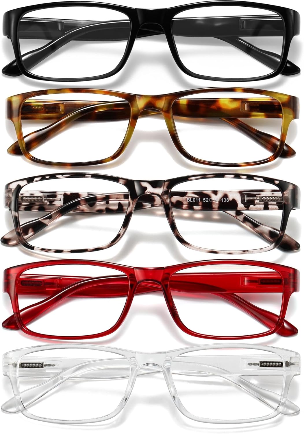 Gaoye Professional Reading Glasses for All Day - Computer Readers with Blue Light Protection - Value Pack Bold Fusion 1.0 x