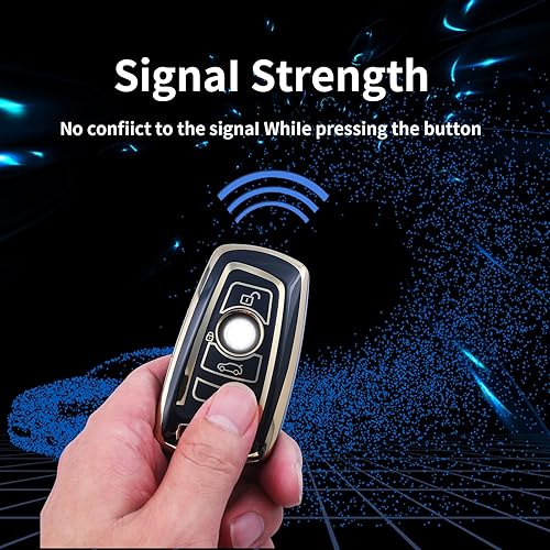 Miniatura 9 de Funda para llavero BMW, compatible con BMW 2 5 6 7 Series X1 X2 X3 X5 X6 Smart Key Premium Soft TPU Anti-polvo Protección completa