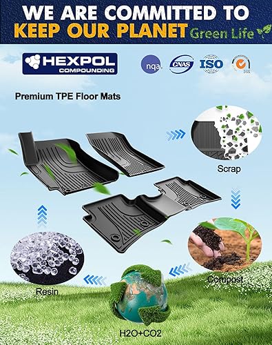 Miniatura 3 de Alfombrillas originales Rio para modelos Kia Rio Sedan y Hatchback 2018-2024  Alfombrillas de TPE de ajuste personalizado para Kia Rio 1 y 2 fila