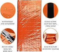 Vista 3 de Tienda de campaña, tienda impermeable, película compuesta de papel de aluminio para acampar situaciones de emergencia al aire libre