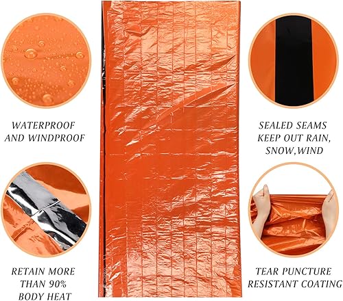 Miniatura 3 de Tienda de campaña, tienda impermeable, película compuesta de papel de aluminio para acampar situaciones de emergencia al aire libre