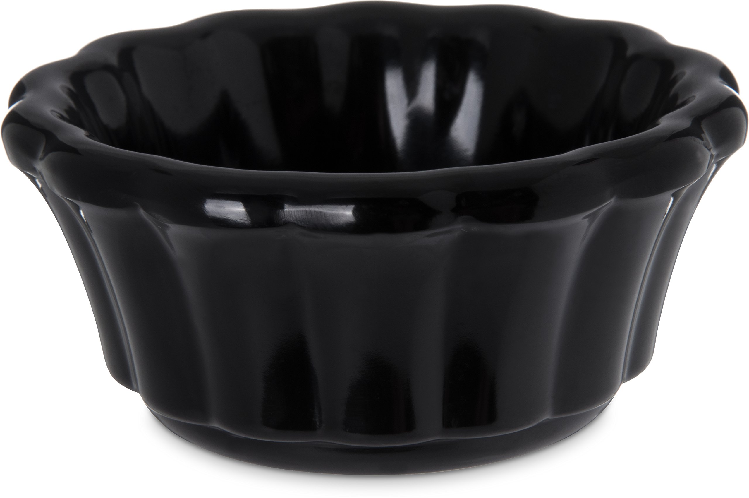 Carlisle FoodService Products 4394303 Melamine Scalloped Ramekin, 2 oz, Black